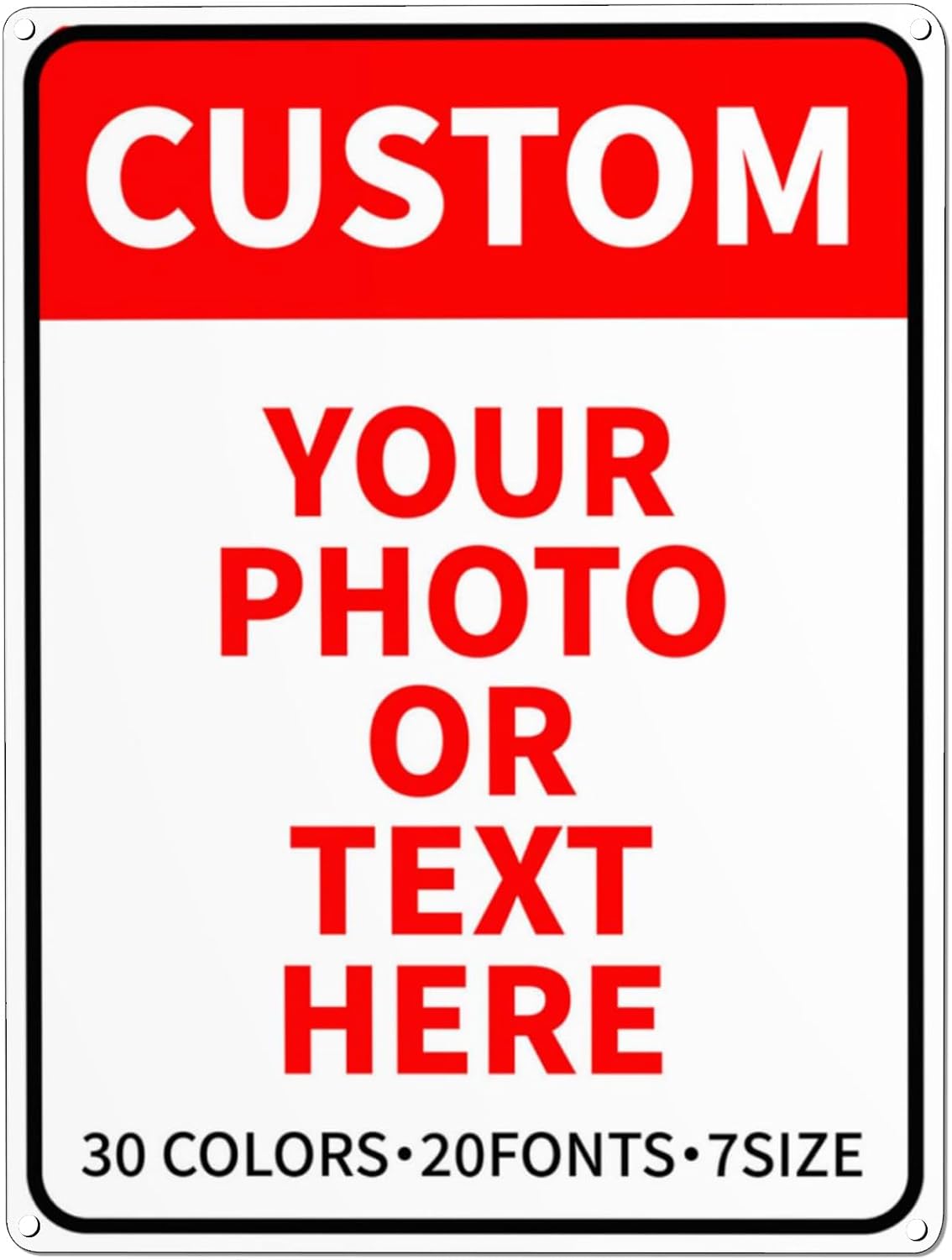 Bulk Custom Signs Outdoor Metal Sign Personalized Signs for Business, Office, Home, Road Signs, Garden Signs, Parking Signs, Decorative Signs, 12''x16''