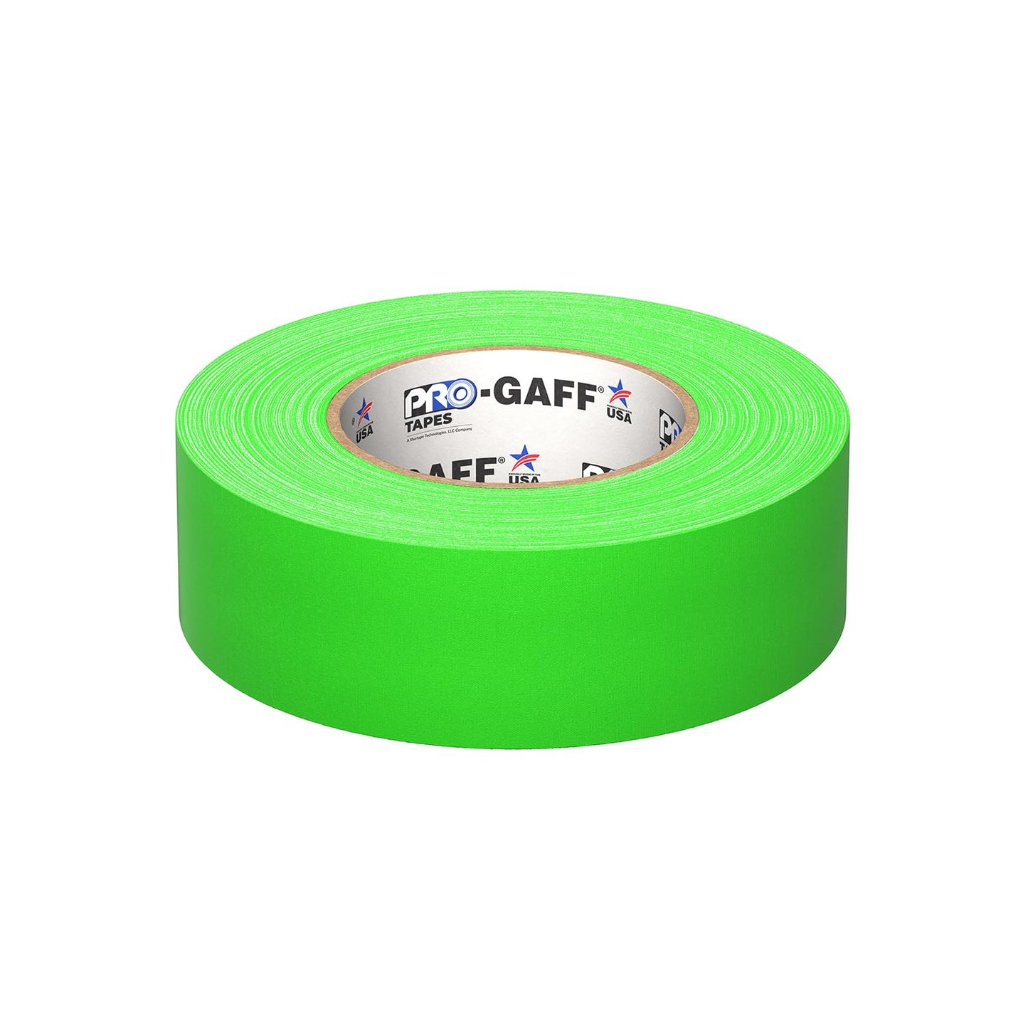 2" Width ProTapes Pro Gaff Premium Matte Cloth Gaffer's Tape With Rubber Adhesive, 50 yds Length x, Fluorescent Green (Pack of 1)