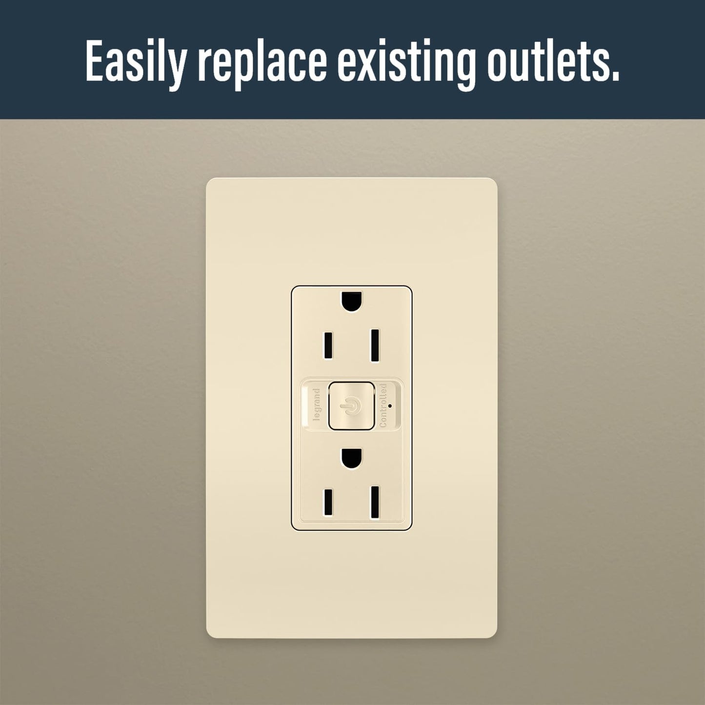 Legrand Radiant WNRR15LA 15 Amp Smart Outlet with Netatmo, Compatible with Alexa, Google Assistant & Apple HomeKit, 15A, Light Almond (1 Count)