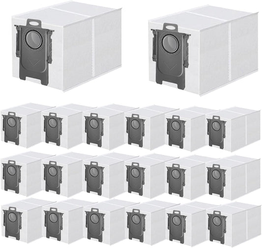 20 Pack Dust Bag Replacement for Roborock QV 35A/Qrevo S5V/Saros 10/ 10R/Q Revo/Qrevo S/Qrevo Pro/Qrevo MaxV/Qrevo Master/Qrevo Plus/S8 Max Ultra/S8 MaxV Ultra/Qrevo Slim Vacuum Cleaner, 3L Capacity