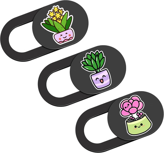 HKDGYHON Laptop Camera Cover Slide, 0.02 Inch Ultra Thin Cute Flower Computer Camera Cover Slide, Camera Covers for Laptops MacBook Pro Smartphone Mac PC Tablet, Webcam Cover Protect Visual Privacy