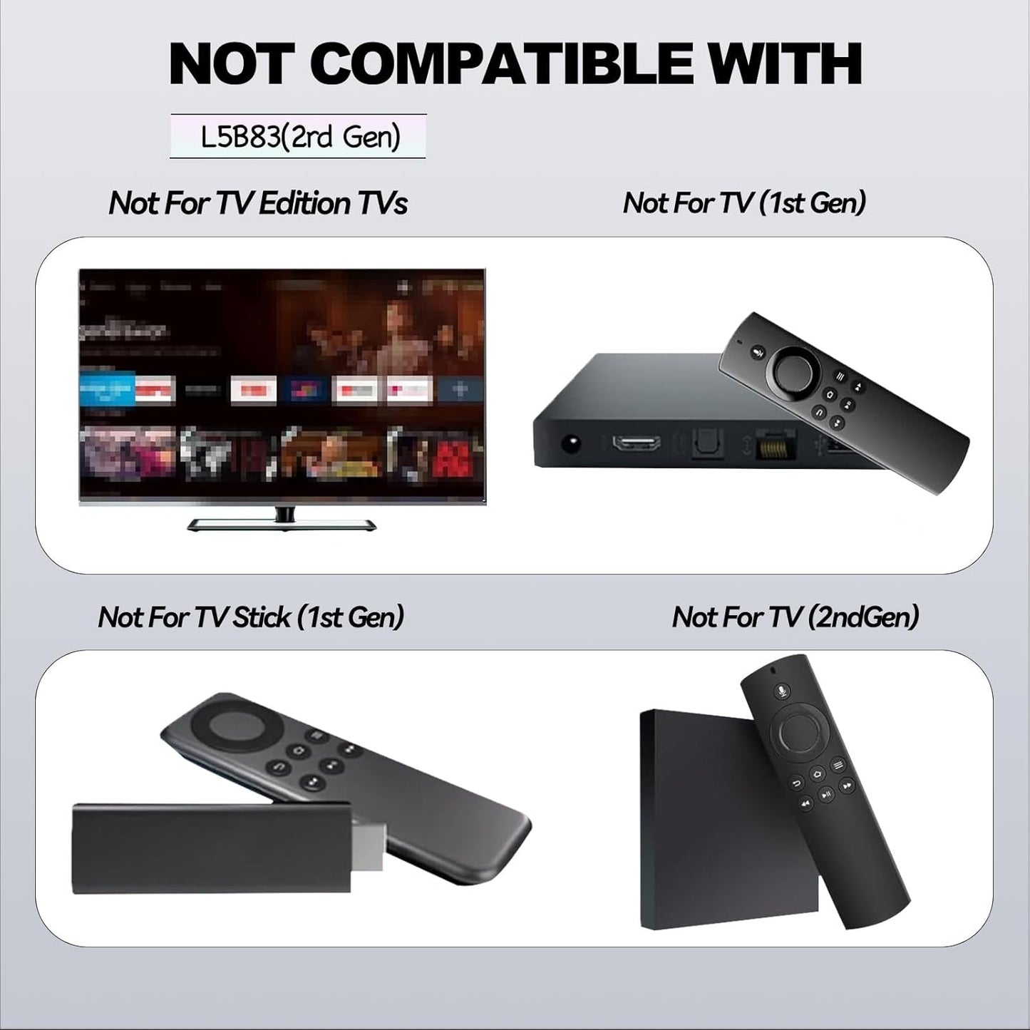 (Pack of 2) New Voice Replacement TV Remote Compatible with Stick 2rd Gen L5B83H, Compatible with Amazon Smart TVs Stick (2nd Gen,3rd Gen,Lite,4K)