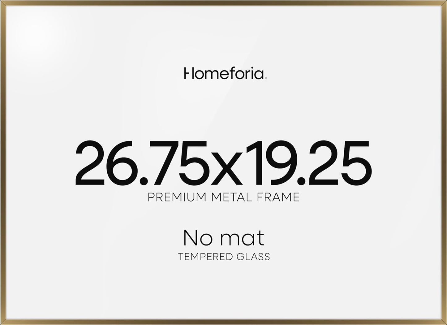 Homeforia 19.25x26.75 Bronze Puzzle Frame, High End Metal 19.25 by 26.75 Picture Frames without Mat, 26.75x19.25 Brass Art Frame for Wall, 19.25by26.75 Puzzle Frames, Tempered Glass, Wall Kit, Set of 1