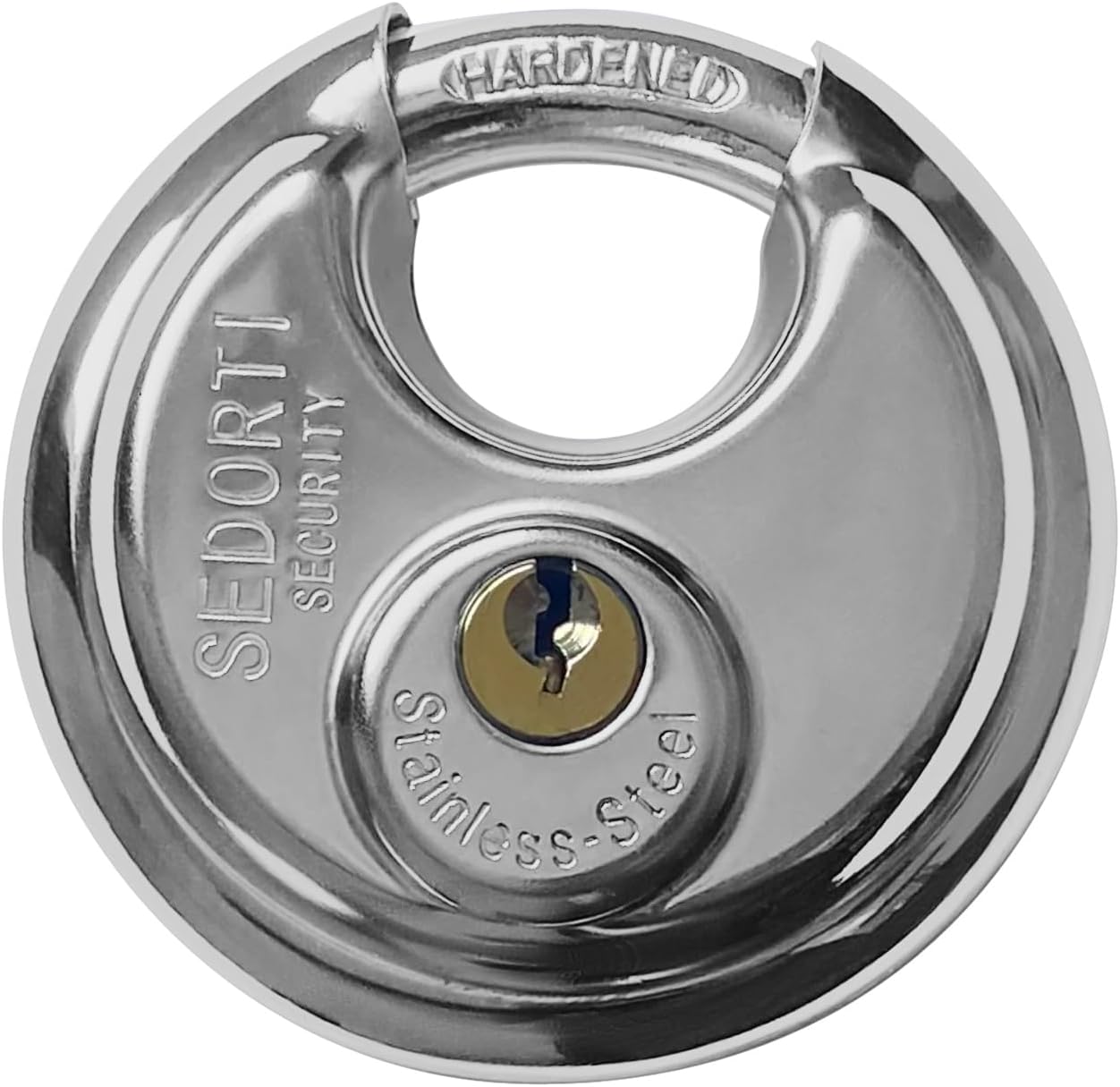 10-Pack Discus Padlocks Keyed Alike, 2-3/4 inch Wide, Stainless Steel 304 Round Lock, Waterproof and Rustproof Storage Lock with Brass Keys, Ideal for Storage Unit Gate, Outdoor, Shed, Fence