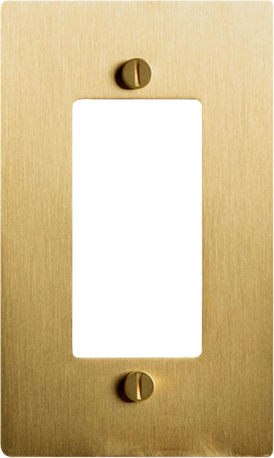 1-Gang Satin Brass Wall Plate, Electrical Receptacle Wall Outlet Faceplate, GFI/Rocker Decorator Light Switch Cover