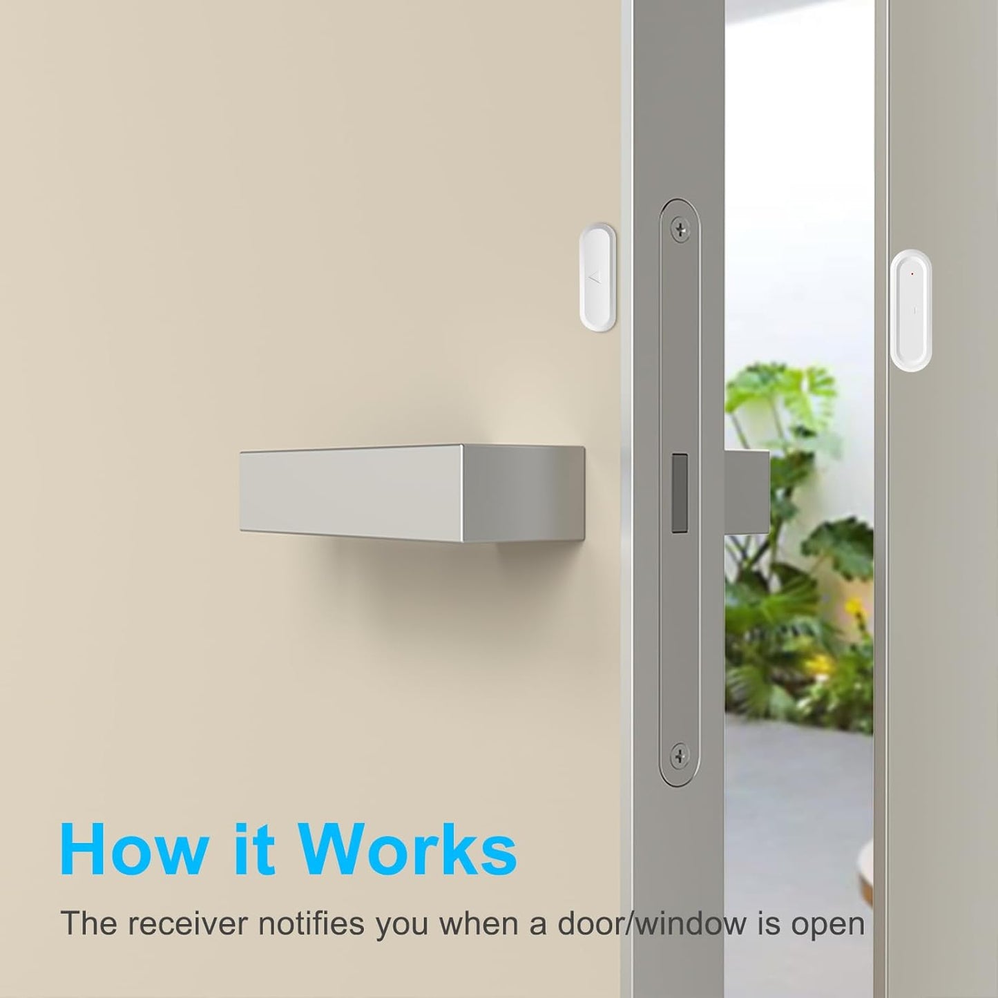 GreenCycle Door Chimes When Door Opens, Wireless Door Sensor Chime Alarm with 600Ft Range, 36Songs, 4 Volume Levels for Business/Store/Home/Office When Entering, 2Receivers 1Sensor