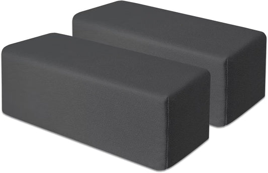 2 Pack Couch Arm Rest Pillow 6''x6''x24'' Faux Leatharie Armrest Cushion, High Density Foam Pillows, Removable & Washable Headboard Elbow Support for Armchair Sofa Bed, Dark Gray
