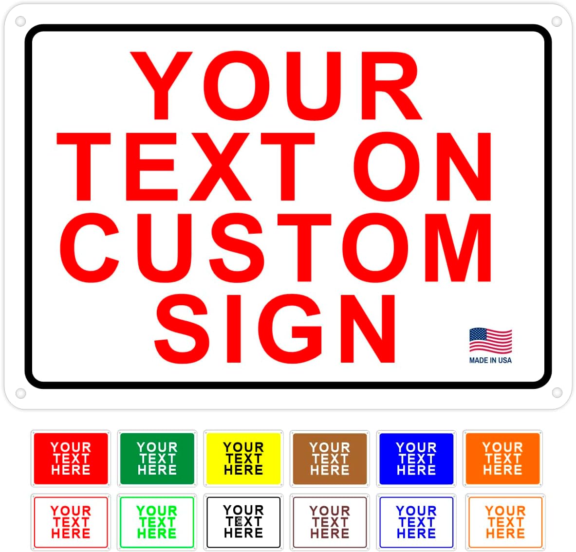 Custom Signs Outdoor Metal 24x18 for Home Office Business, Personalized, Door, Porch, Delivery, Man Cave, Shop, Garage. For Outside. Our Metal Signs Are UV Printed Solid Aluminum 24x18