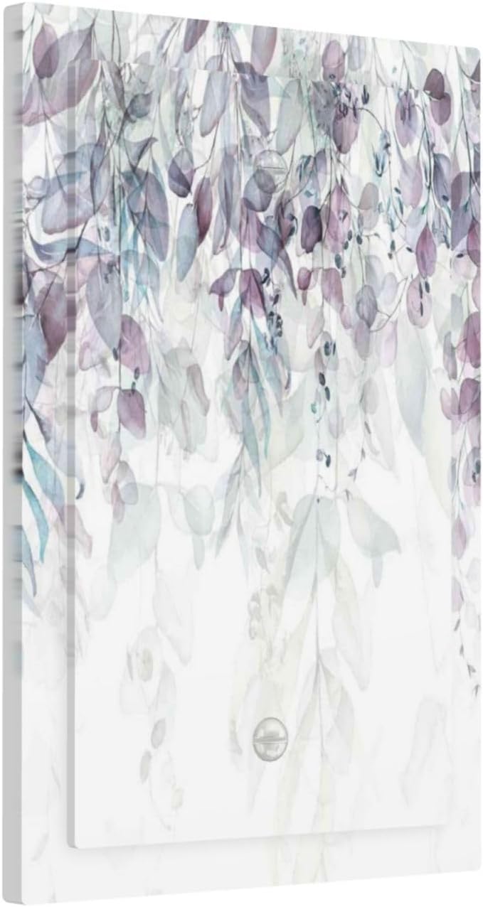 Hazy Leaves Ivy Nature Plants Eucalyptus Leave Light Switch Cover Plate 1 Gang No Device Blank Electrical Wall Plates Faceplate Decorative Switch Plate Covers for Bedroom Home Decor