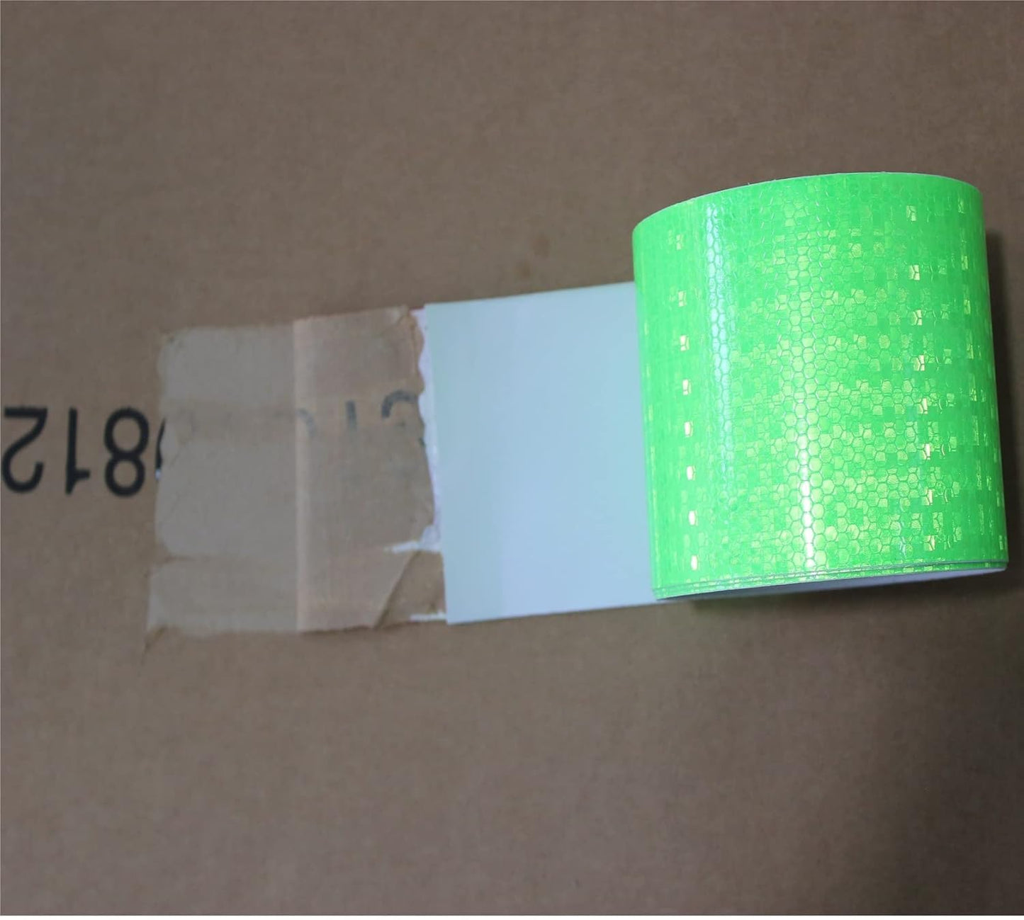 Green Reflective Tape Outdoor Waterproof 4 inch Wide, High Visibility Warning Industrial Marking Tape, Safety Stickers (68 feet,3 Rolls)