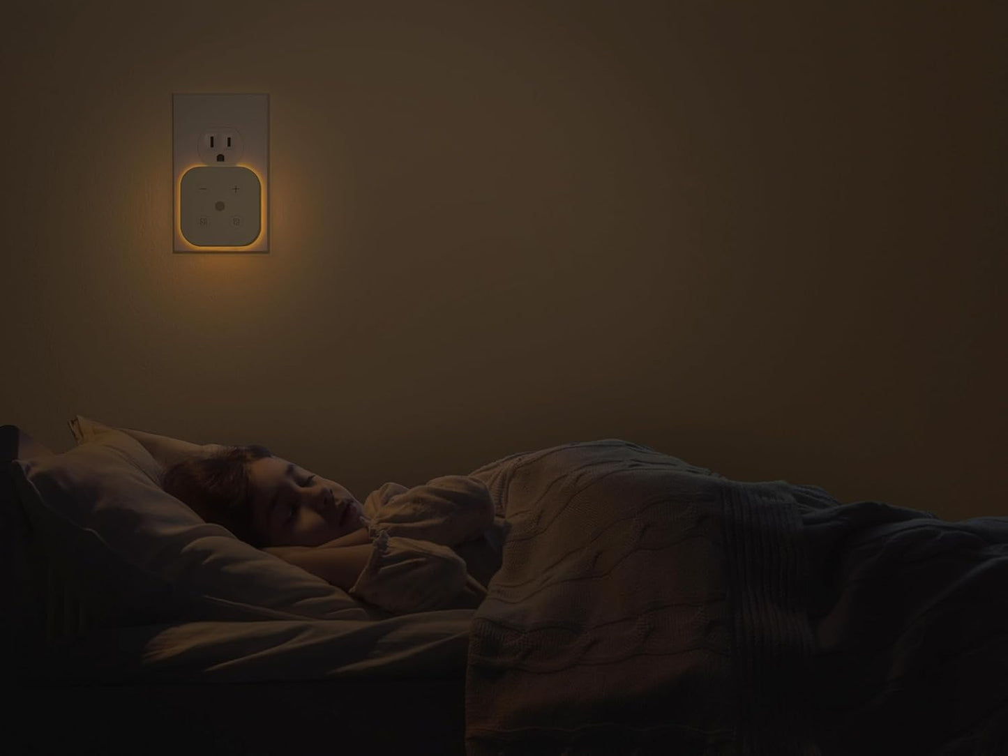 2 Pack Very Dim Sleep Night Lights Plug into Wall, Sleep Light for Kids and Adult, Bedroom Night Light, Light Sensor, LED, Dimmable, Warm Soft Light Plug in Night Light