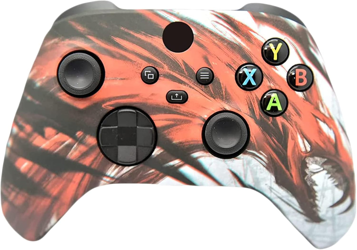 Hand Airbrushed Fade Custom Controller Compatible with Xbox Series X/S & Xbox One (Series X/S Red Dragon)