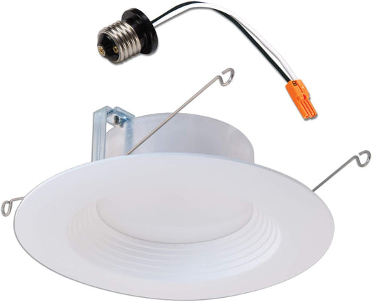 Halo 5-inch and 6-inch White Integrated Recessed Ceiling Light 90 CRI Title 20 Compliant LED Retrofit Trim, 5000K Daylight Recessed Light
