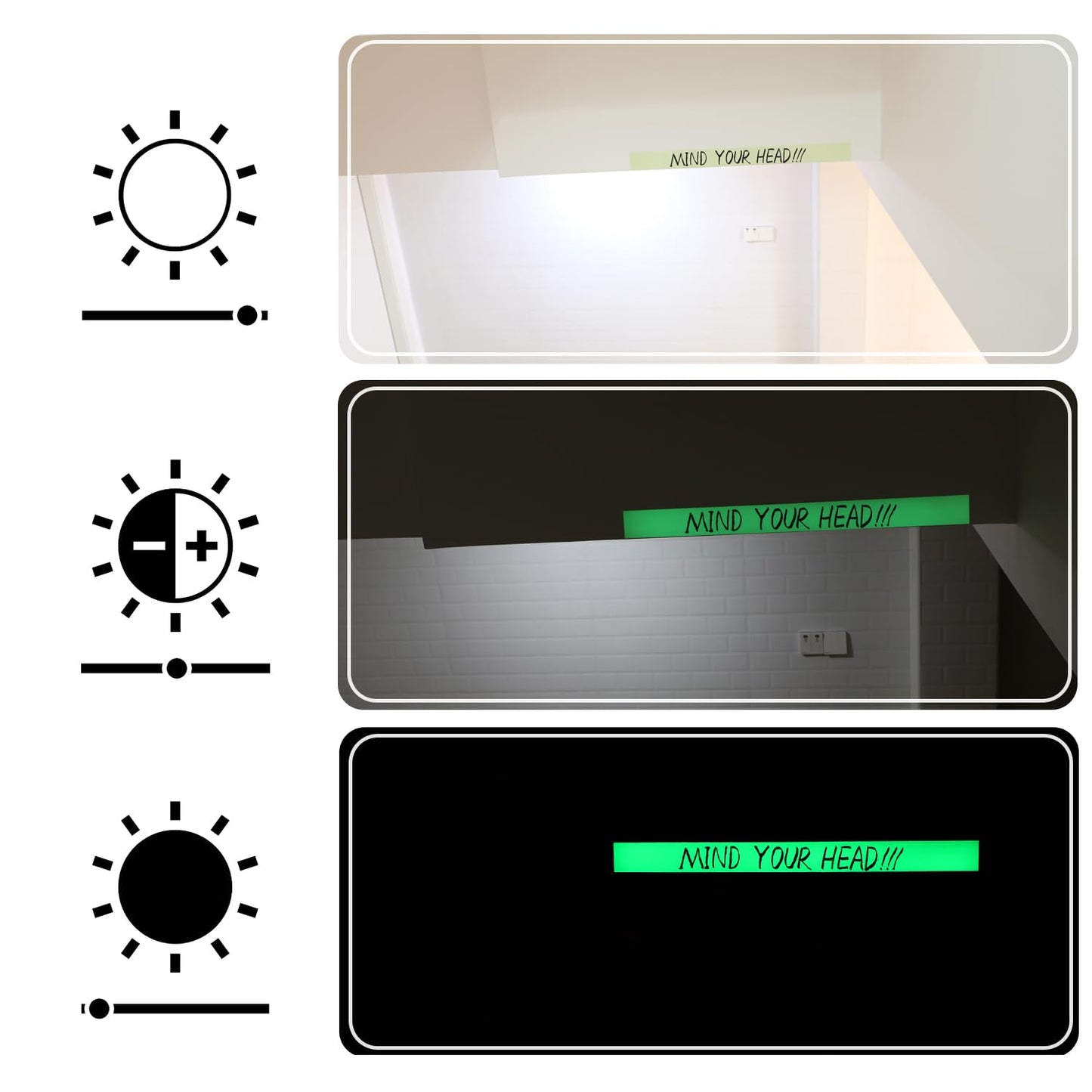 High Brightness Glow in The Dark Tape for Safety Marking, Art Craft DIY, Christmas Deco and Party Accessories. Non-Toxic Adhesive, Waterproof Rechargeable Luminous Tape (2in X 30Ft)