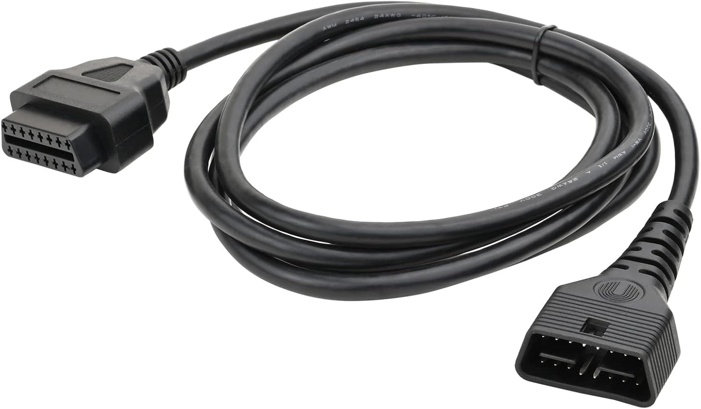 iKKEGOL Full 16 Pin OBD2 OBD II Male to Female Extension Cable Cord Diagnostic Tool Adapter for Auto Car Vehicle Truck 24V All OBD2 Port Plug Connector 24AWG (1M/3.3FT)