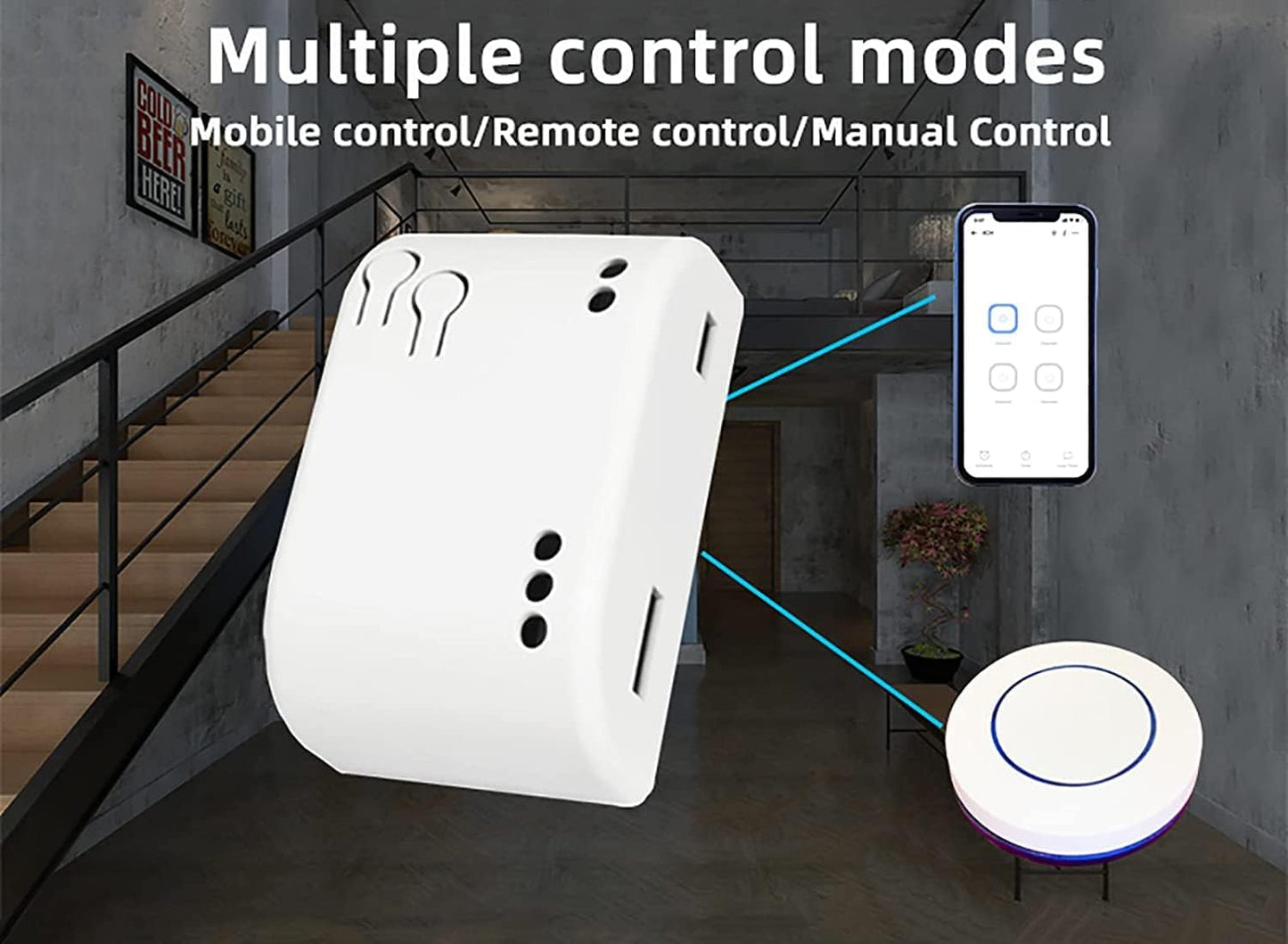 1 Channel Smart WiFi Relay Switching Module USB 5V/AC85V-250V, Supports Bluetooth Control, eWeLink App Remote Control, for Alexa Google Home