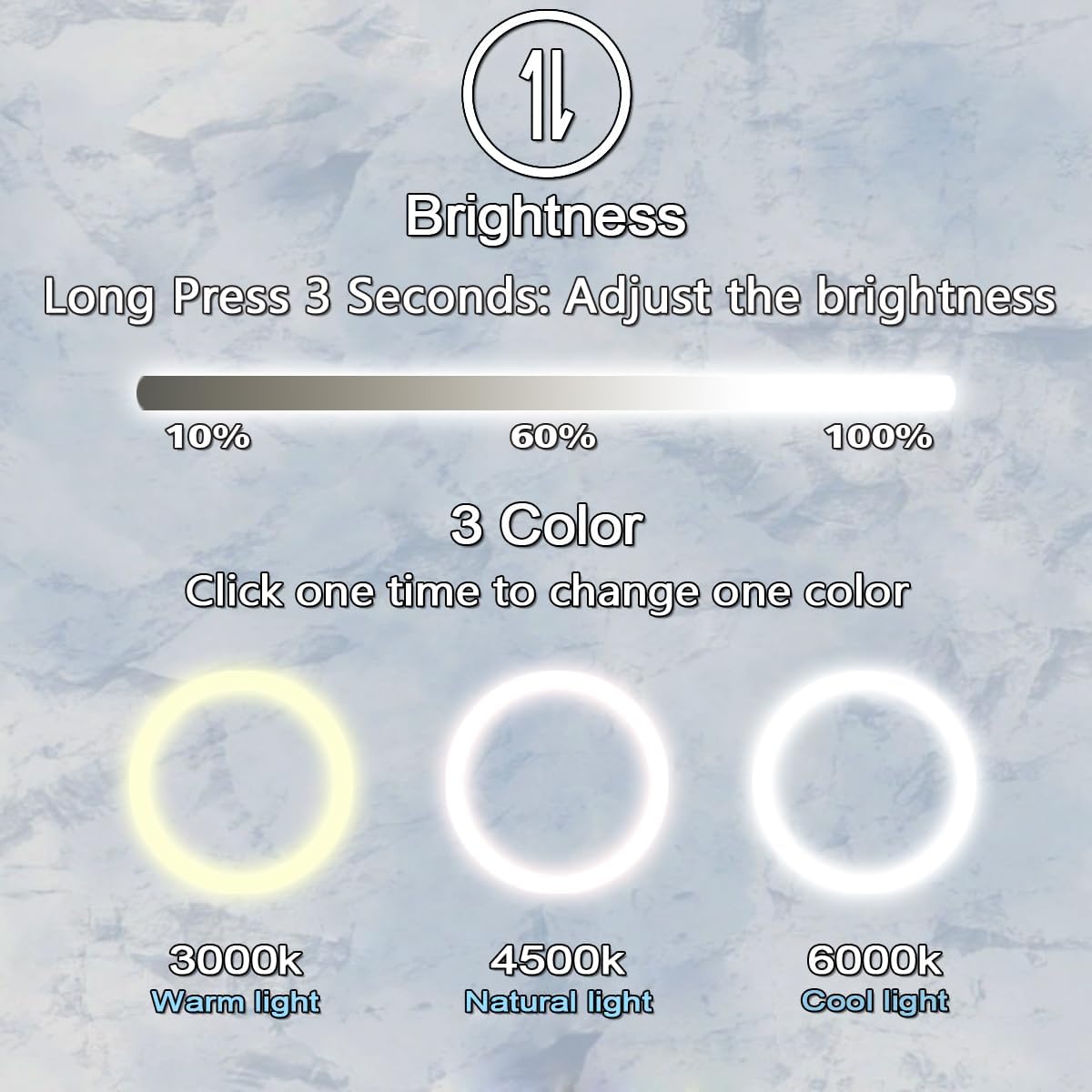 24 x 16 Inch Oval LED Bathroom Mirror with Front Lights Smart Memory 3 Color Adjustable Brightness Anti-Fog 24 Inch Oval Lighted Vanity Mirror for Bathroom Wall Horizontal Vertical Mounted