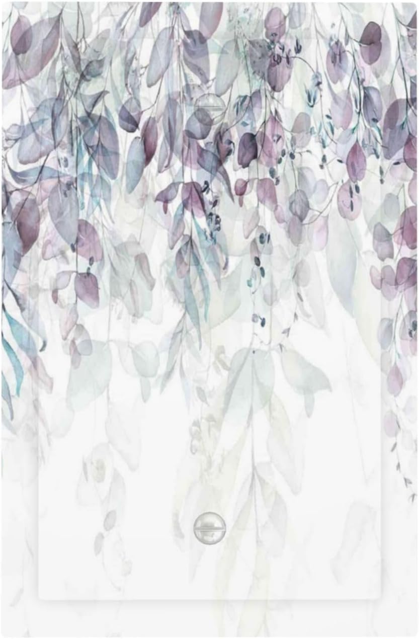 Hazy Leaves Ivy Nature Plants Eucalyptus Leave Light Switch Cover Plate 1 Gang No Device Blank Electrical Wall Plates Faceplate Decorative Switch Plate Covers for Bedroom Home Decor
