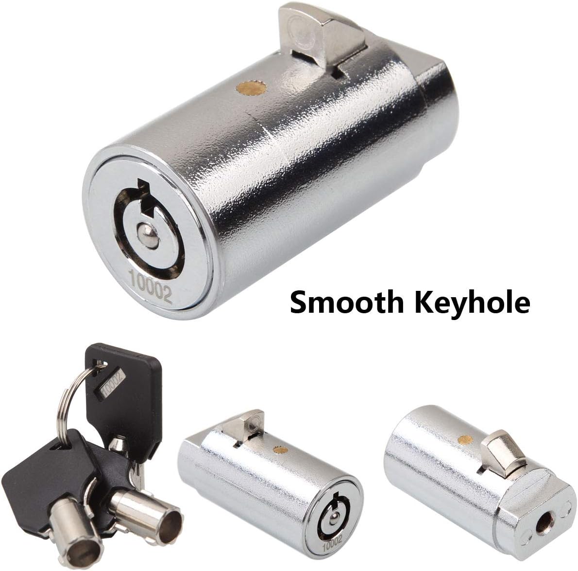 High Security Vending Machine Lock and Key, 2-Pack Soda Machine Lock for Coke Machine, Pepsi Machine, Snack Machine, Candy Machine, Keyed Alike