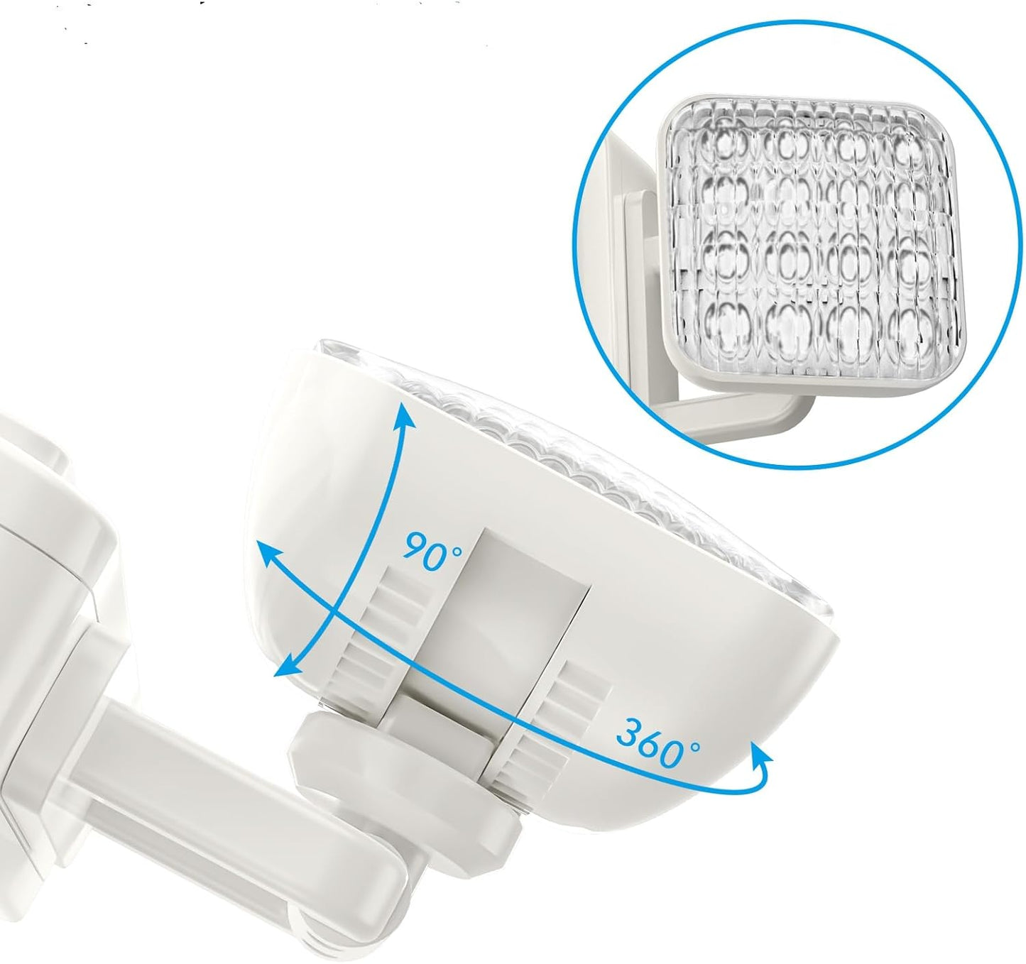 1 Pack Red Led Emergency Exit Lights with Battery Backup-UL Certified 2 LED Adjustable Head -120/277VAC-Emergency Exit Sign/Exit Emergency Light Combo/Exit Signs for Business/Room.