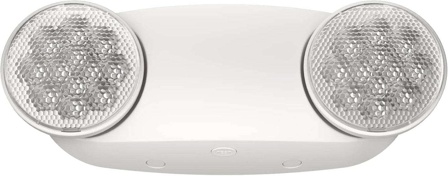 1 Pack Led Emergency Lights for Business, LED Emergency Exit Lights with Battery Backup, 2 Bug Eye Heads Adjustable Commercial Emergency Lighting Fixtures, UL 924 Certified.