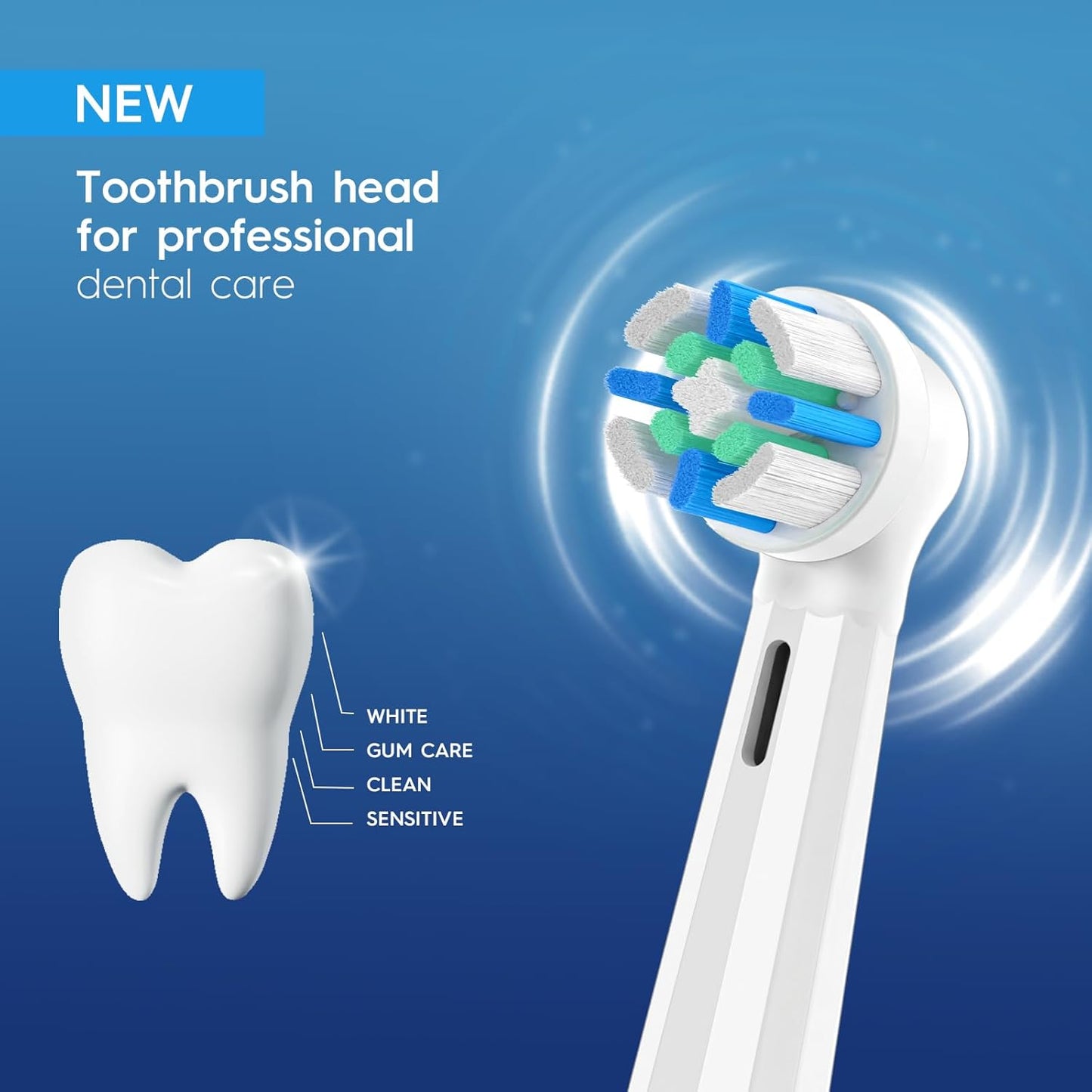 10 Pack Smart Cleaning IO Replacement Heads Compatible with Oral B iO 2 3 4 5 6 7 8 9 10 Series Electric Toothbrush, Brush Heads Compatible with Oral B iO Electric Handles White