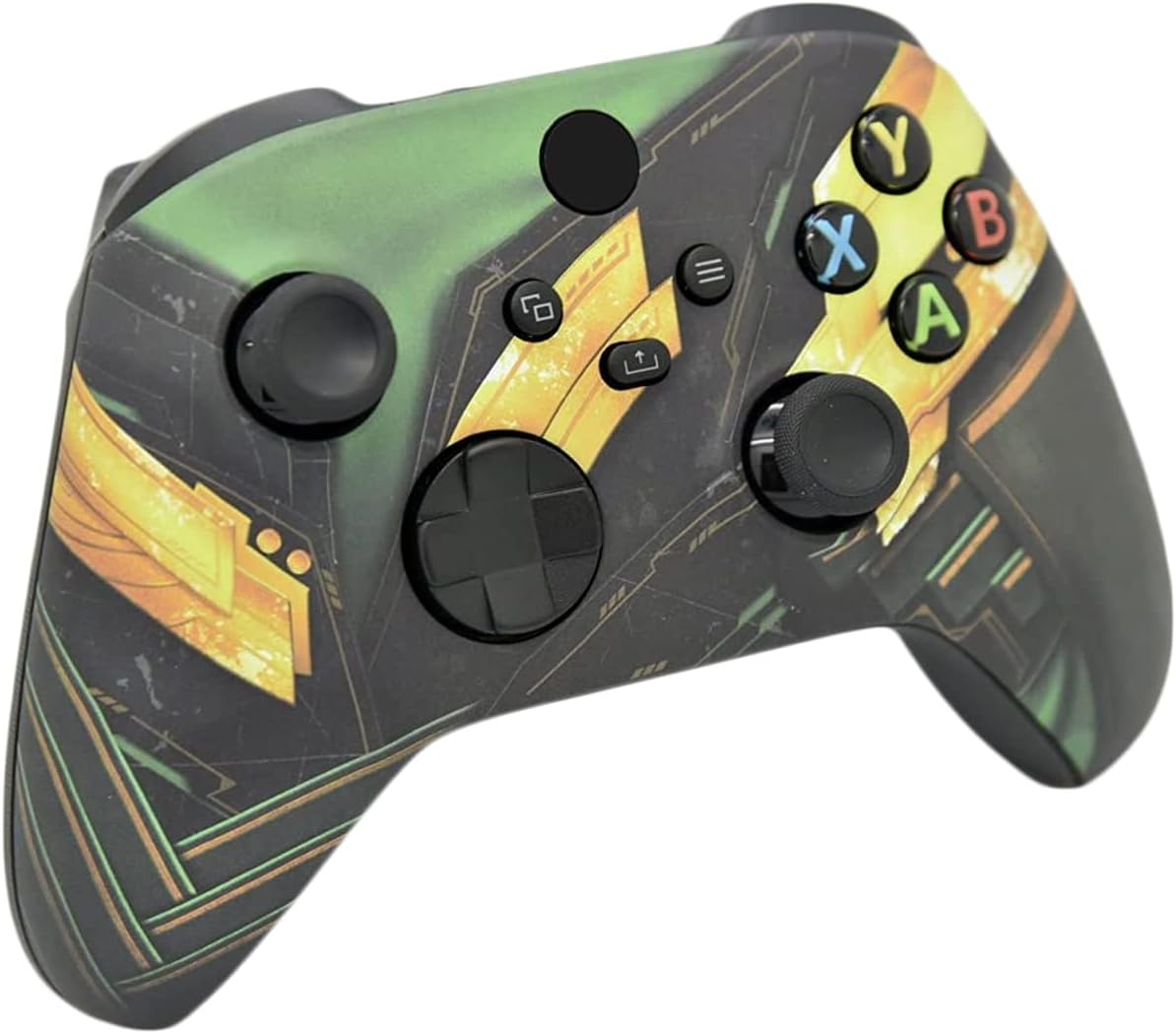 Hand Airbrushed Fade Custom Controller Compatible with Xbox Series X/S & Xbox One (Series X/S Green Armor)