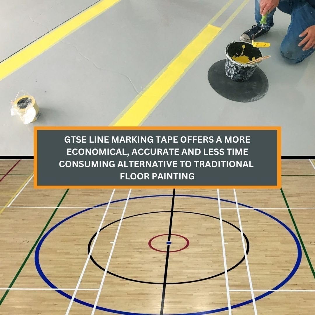 GTSE 2 inch x 108 ft Green PVC Vinyl Floor Tape, Safety Marking Tape, 6 mil Thick, Suitable for Dance Floors, Gyms, Warehouses, Sports Facilities