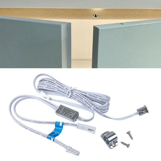 10mm 12V/24V Cabinet Door Activated Light Switch, Auto On/Off, Motion Sensor with 6ft Extension Cable for Closet Wardrobe (Single Sensor)