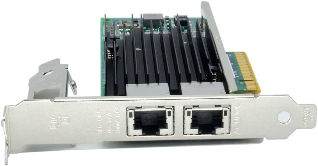 10Gb PCI-E x8 with Intel Chipset X540-T2 Ethernet Network Card Dual RJ45 Port Server LAN Controller Adapter NIC