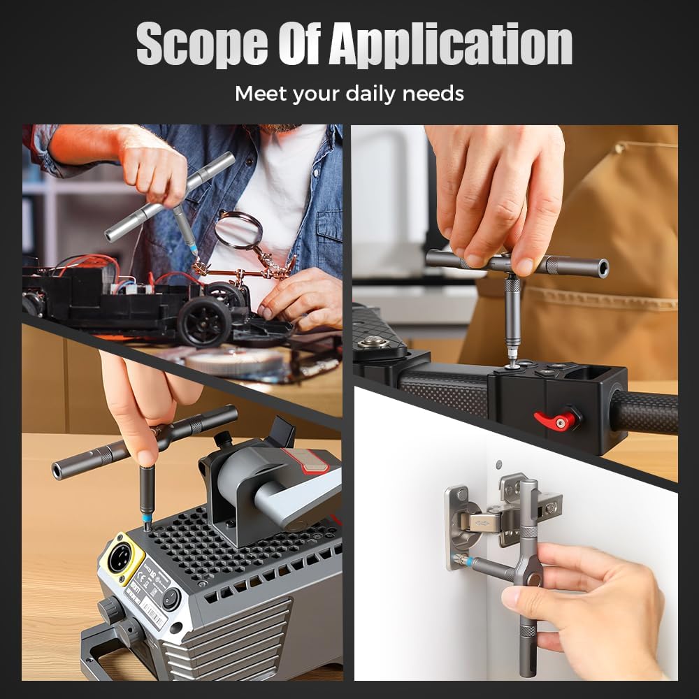 24 in 1 Magnetic Ratchet Screwdriver Set, Multi Bit Screw Driver Set Kit with Precision Bits & Case, Suitable for Home Repairs, DIY Projects, and Electronics (Set A)