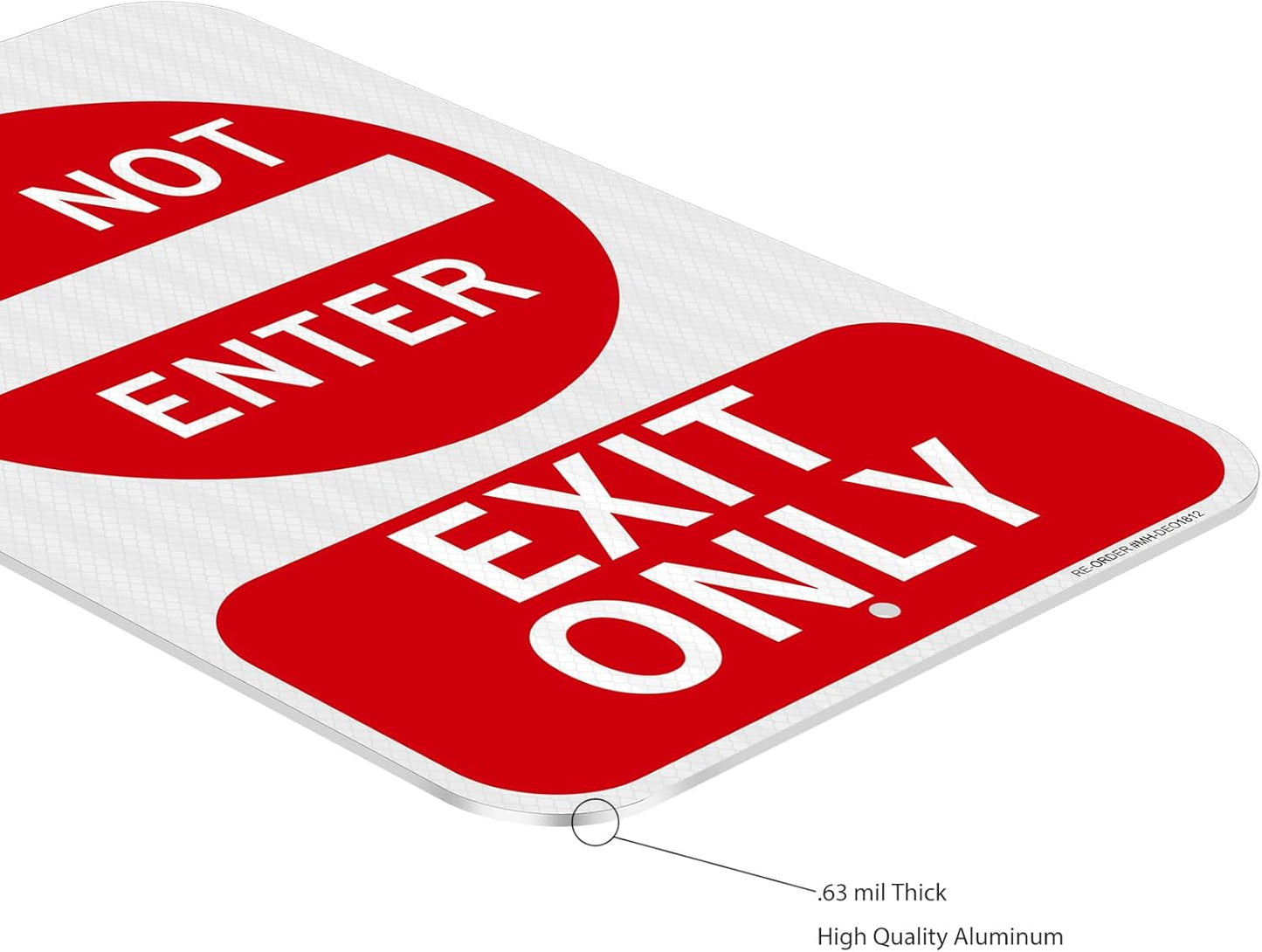 2 Pack Do Not Enter Exit Only Sign- 12" x 18" Aluminum Exit Only Do Not Enter Sign, Engineer Grade Reflective, Rust Free, Weather Resistant- Easy to Install