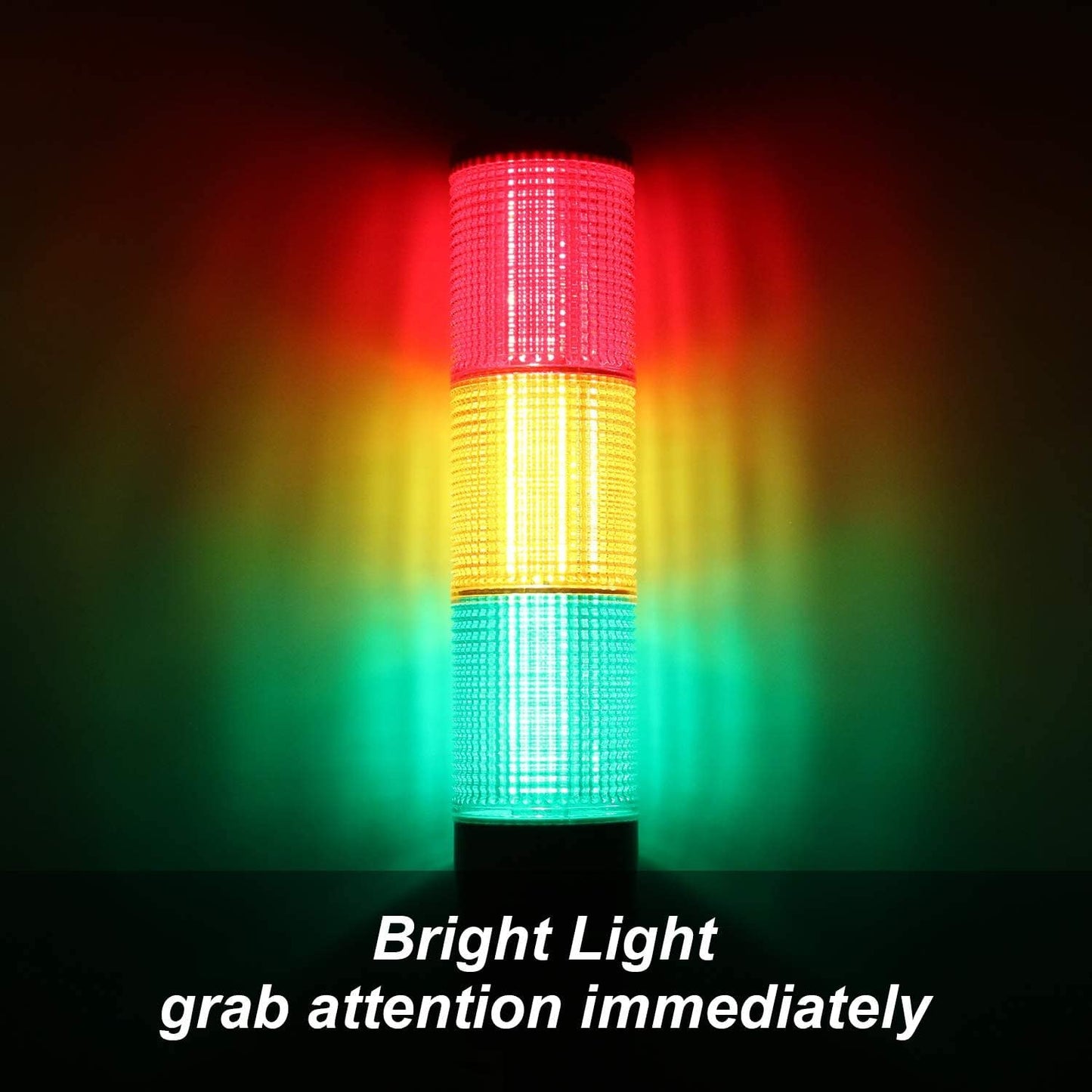 12V LED Tower Stack Lights, Industrial Warning Signal Lights Tower Lamps, Facility Safety Signal Indicator, LED Andon Light (DC 12V/2 Layers/with Sound)