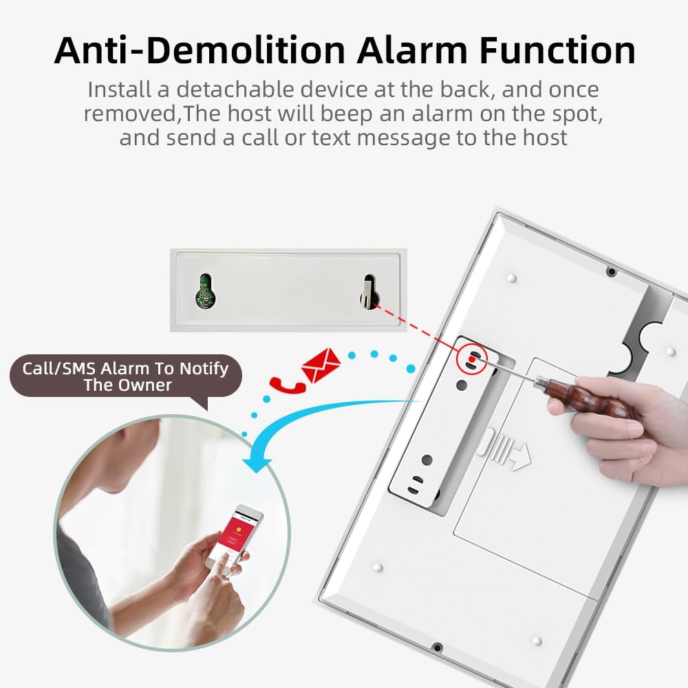 Home Security Alarm System,DIY Wireless WiFi Alarm System (Motion Detector, Door Window Sensor, Remote Control, Siren), Compatible with Alexa and Google for House, Apartment