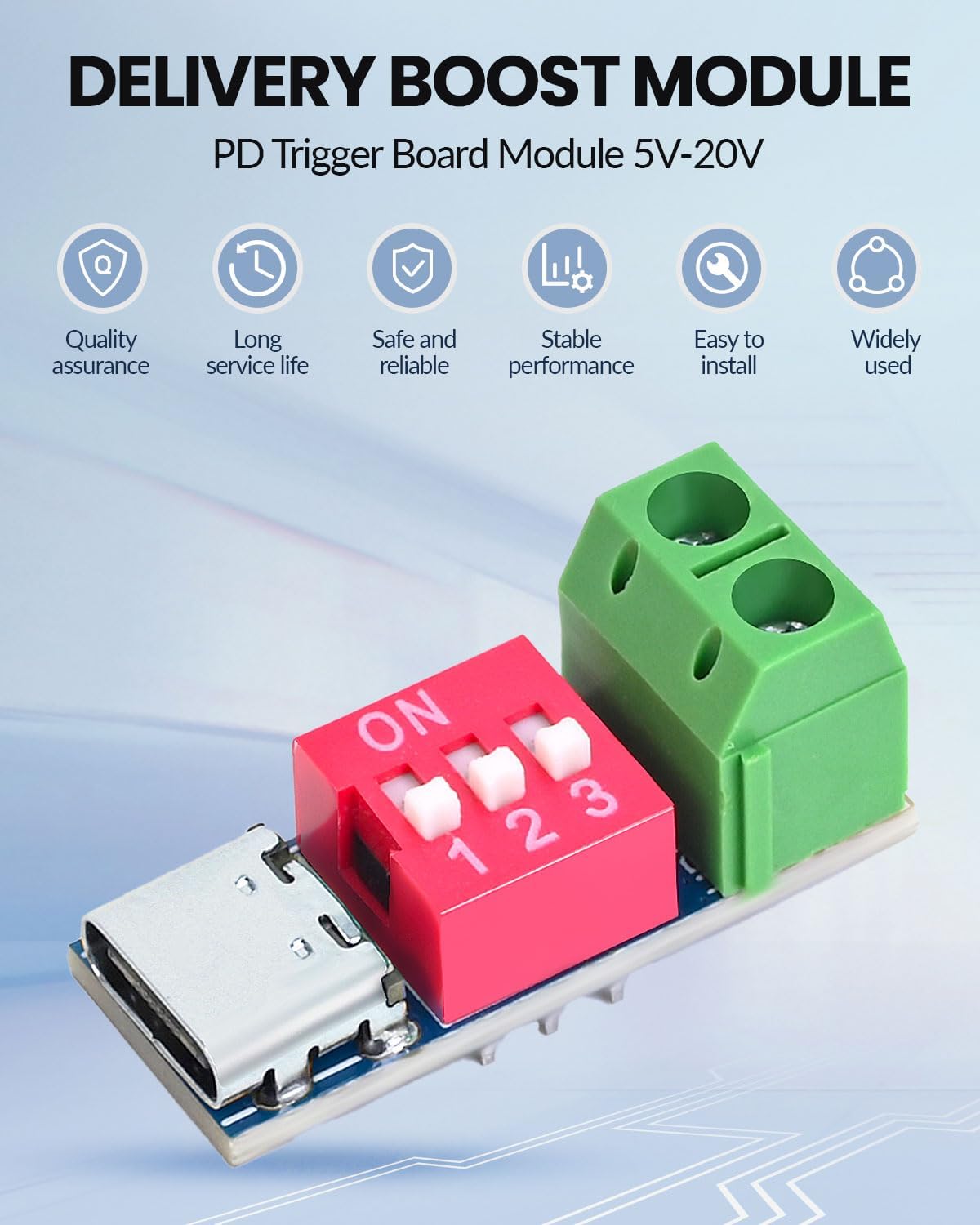12PCS USB-C PD/QC Fast Charge Trigger Module & Decoy Board - Dual-Port Voltage selector (5V/9V/12V/20V Output) Charger Power Delivery Boost Module