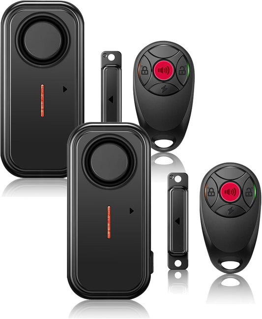 HENDUN Door Chime when Opened, Exterior Door Alarm with Remote, IP66 Waterproof Indoor/Outdoor Home Security Sensor (2 pack)