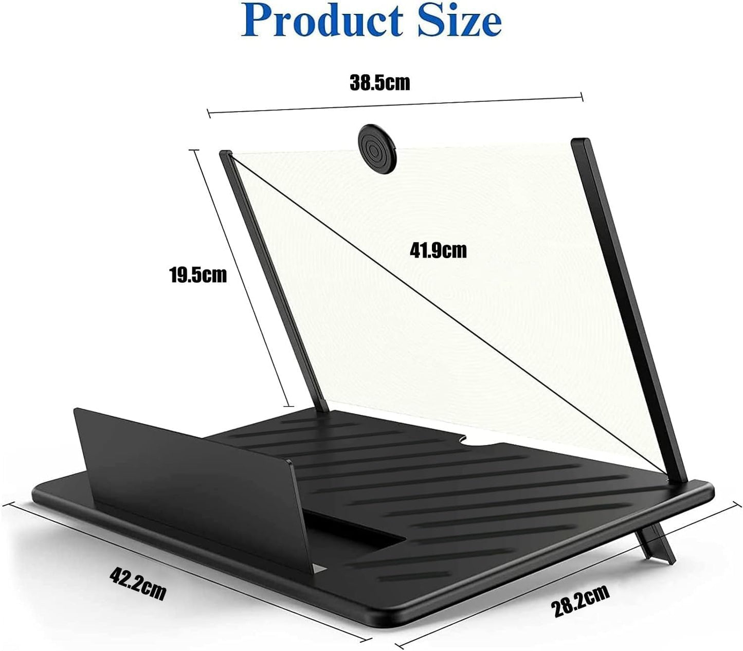 20" Screen Magnifier for Cell Phone,Fanlory 3D HD Magnifying Projector Screen Enlarger for Movies, Videos and Gaming, Foldable Phone Stand with Screen Amplifier,Compatible with All Smartphones