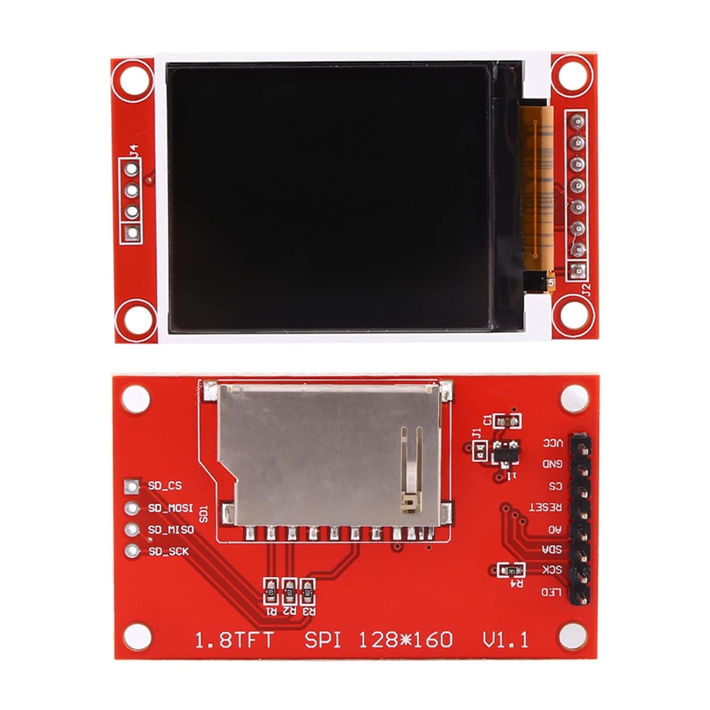 1.8 inch SPI TFT LCD Color Display Module Touch Panel, ST7735 128x160 Touch Screen Monitor Module 51/AVR/STM32/ARM 8/16 bit for DIY