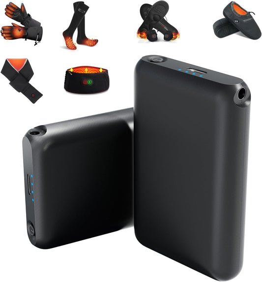 1 Pair 7.4V 2A 3000mAh Li-Polymer Rechargeable Battery Pack, Batteries for Battery Heated Glove with 3.5mm Female DC Jack for Heated Gloves, Heated Slippers, Heated Socks, Heated Scarf ＆Heated Insoles