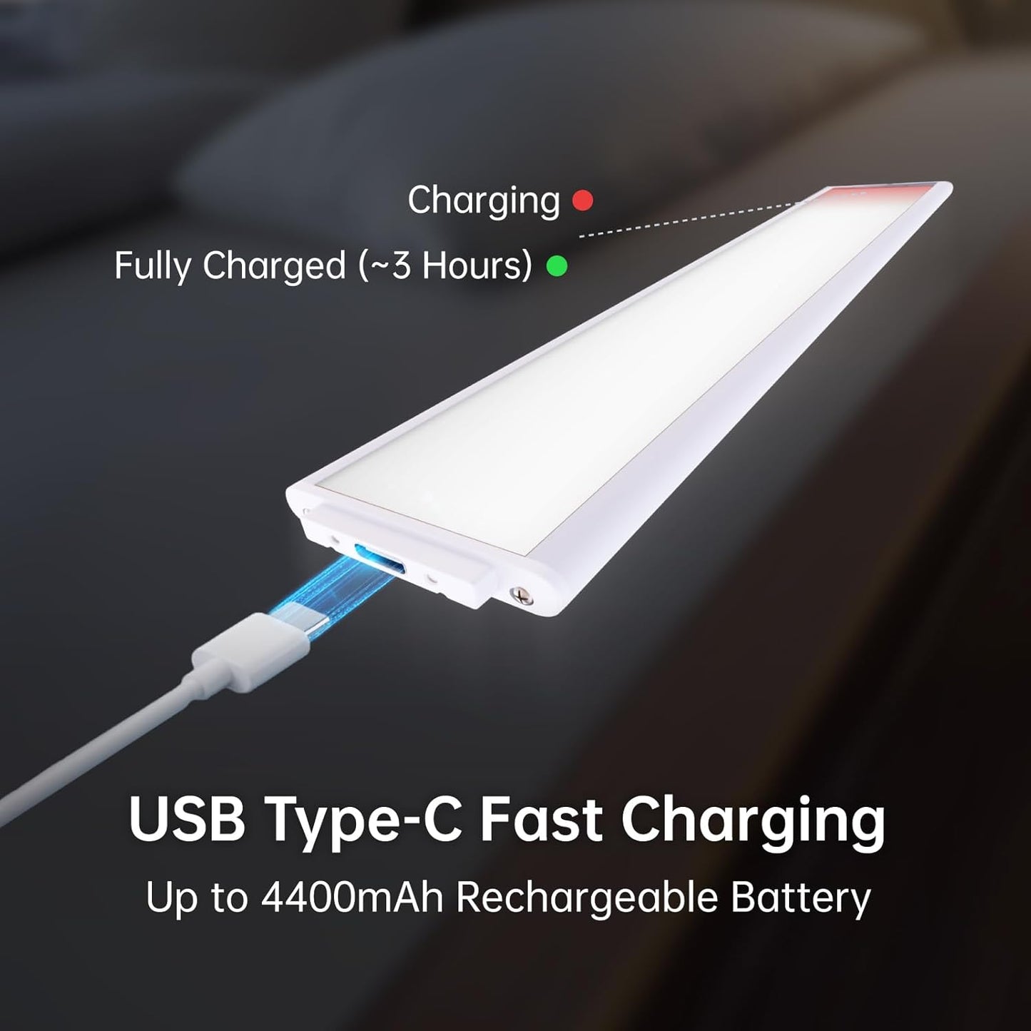 15 Inch Under Cabinet Lighting, Expandable LED Cabinet Light with Sensor Controls, Adjustable Color Temperature & Brightness, Wireless Magnetic Installation