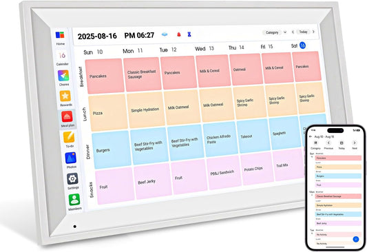15.6 inch Smart Digital Calendar HD Touchscreen Digital Planner & Chore Chart Interactive 4GB RAM 64GB ROM Wall Organizer & Digital Photo Frame