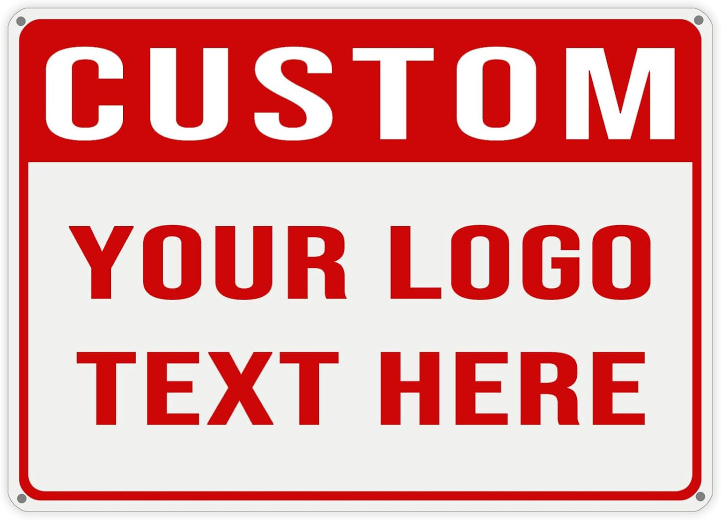 20x15 Inch Custom Sign – Personalized Metal Sign with Your Text or Logo, Rustproof Aluminum for Business, Home, Fence, Gate, or Wall Mounting, UV and Weather Resistant