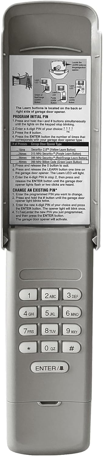 1 for 940EV-P2 940ESTD Wireless Universal Chamberlain LiftMaster Craftsman Garage Door Keypad, Security+2.0 MyQ【3-Year-Warranty】