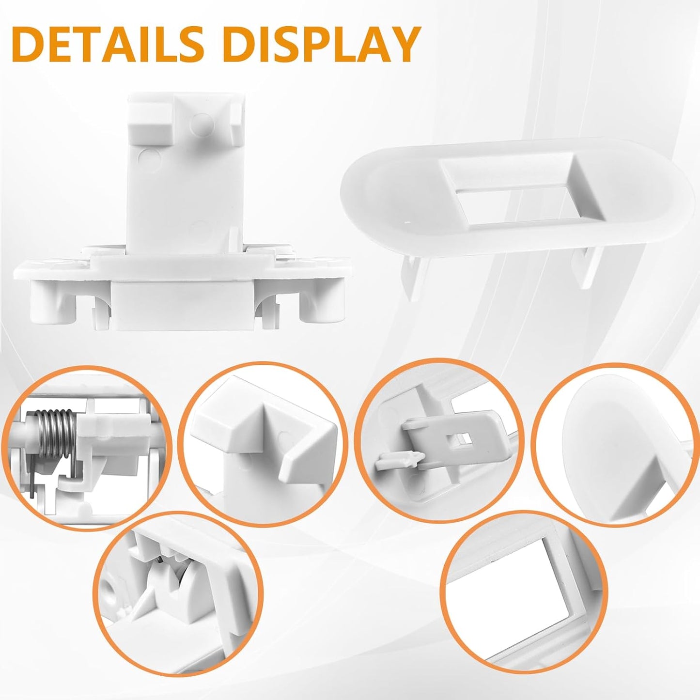 (𝟐𝟎𝟐𝟓 𝐔𝐩𝐠𝐫𝐚𝐝𝐞𝐝) WH01X27954 Washer Lid Lock Switch WH01X24381 Washer Lid Lock Bezel WH02X24399 Washer Lid Lock Striker - Compatible with GE Hotpoint Top Load Washer Replacement (3 PACKS)