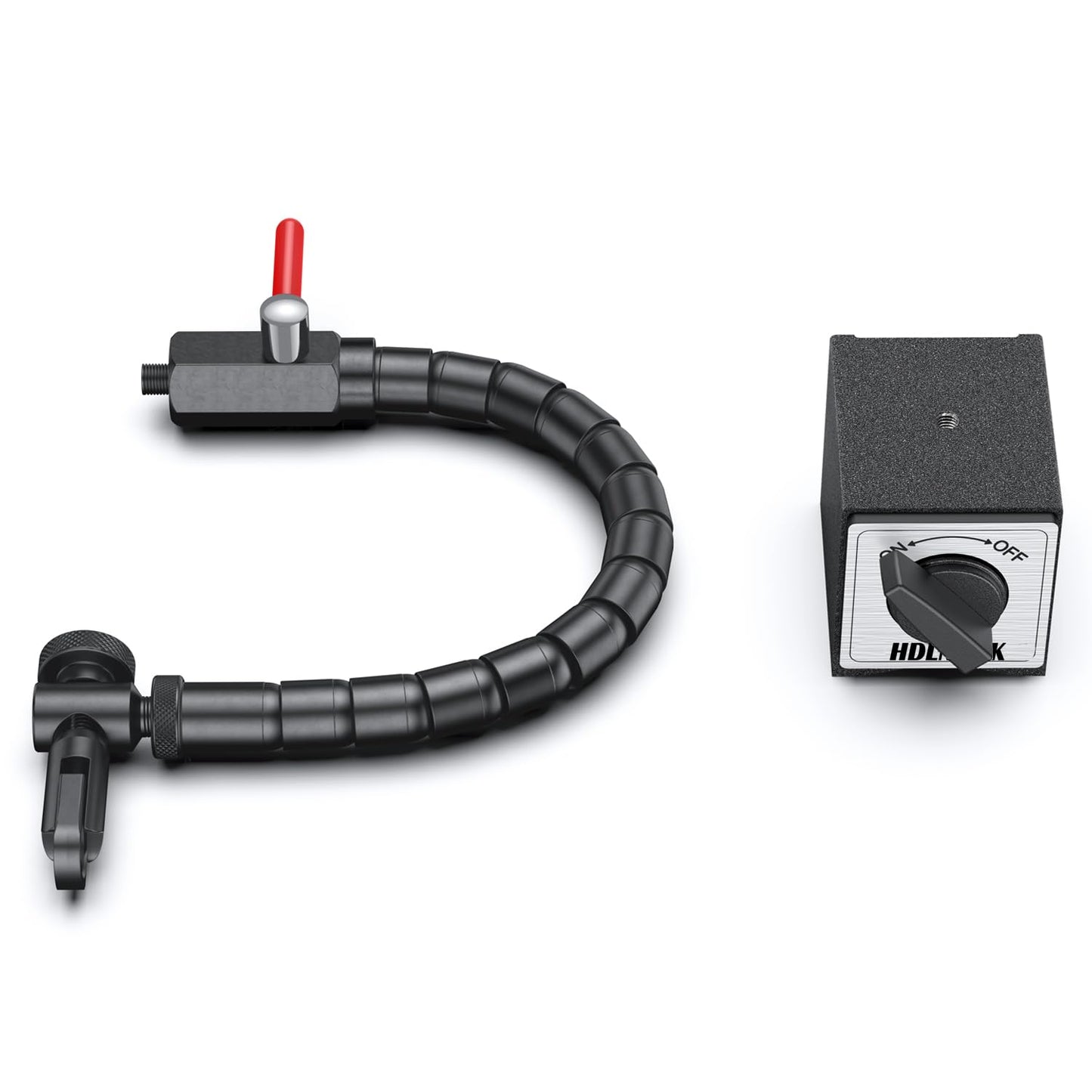 HDLNKAK Dial Indicator 0-1'' with Magnetic Base - Precision Machinist's Tool Set for Alignment, Includes Flexible Arm Base & 0.001" Accuracy Measuring Instrument.