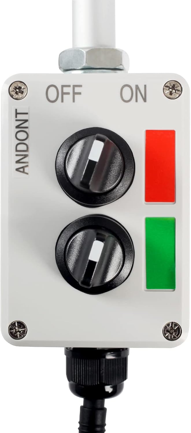 2 Stack Super Bright LED Andon Tower Lights, Red/Green, Off-ON, 6 ft Industrial Adapter, IP65, Plug Play Ready – Manufacturing & Industrials