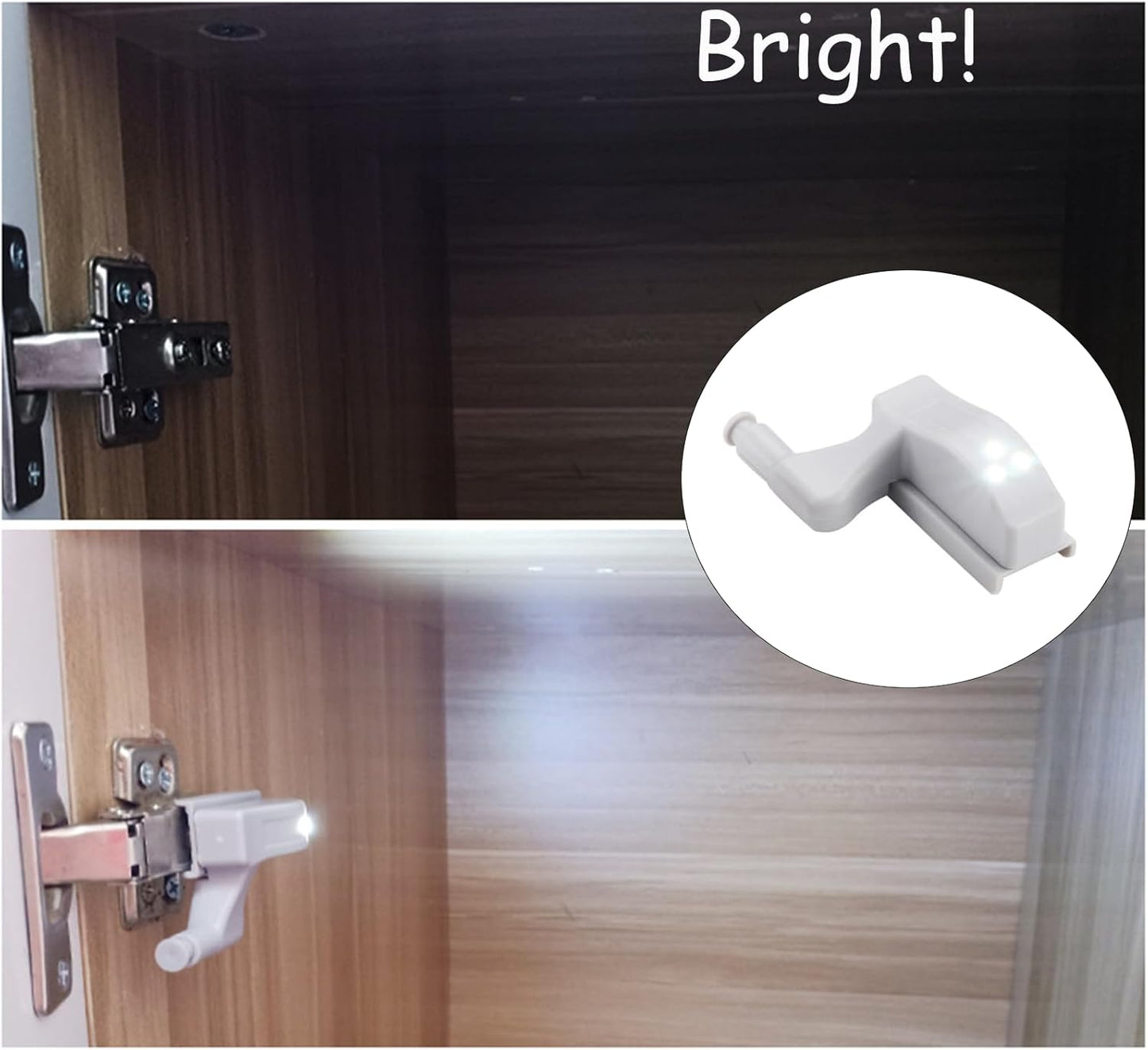 12 Pack Hinge LED Sensor Light -Smart Touch Induction Cabinet Light for Kitchen Cabinet Cupboard Closet Night Lights, Living Room/Bedroom/Wardrobe Night Lights(Cool White)