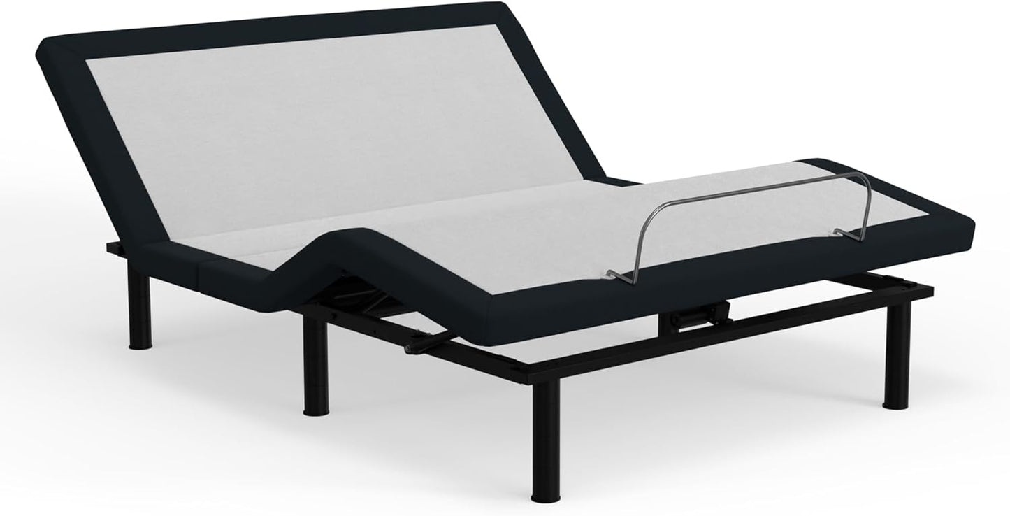 Blissful Nights e4 Queen Adjustable Bed Base Frame with Zero Gravity, Massage Motors, Anti-Snore, USB Charging, Nightlight, Wireless Remote, 10-Year Warranty, and No Tools Required Assembly
