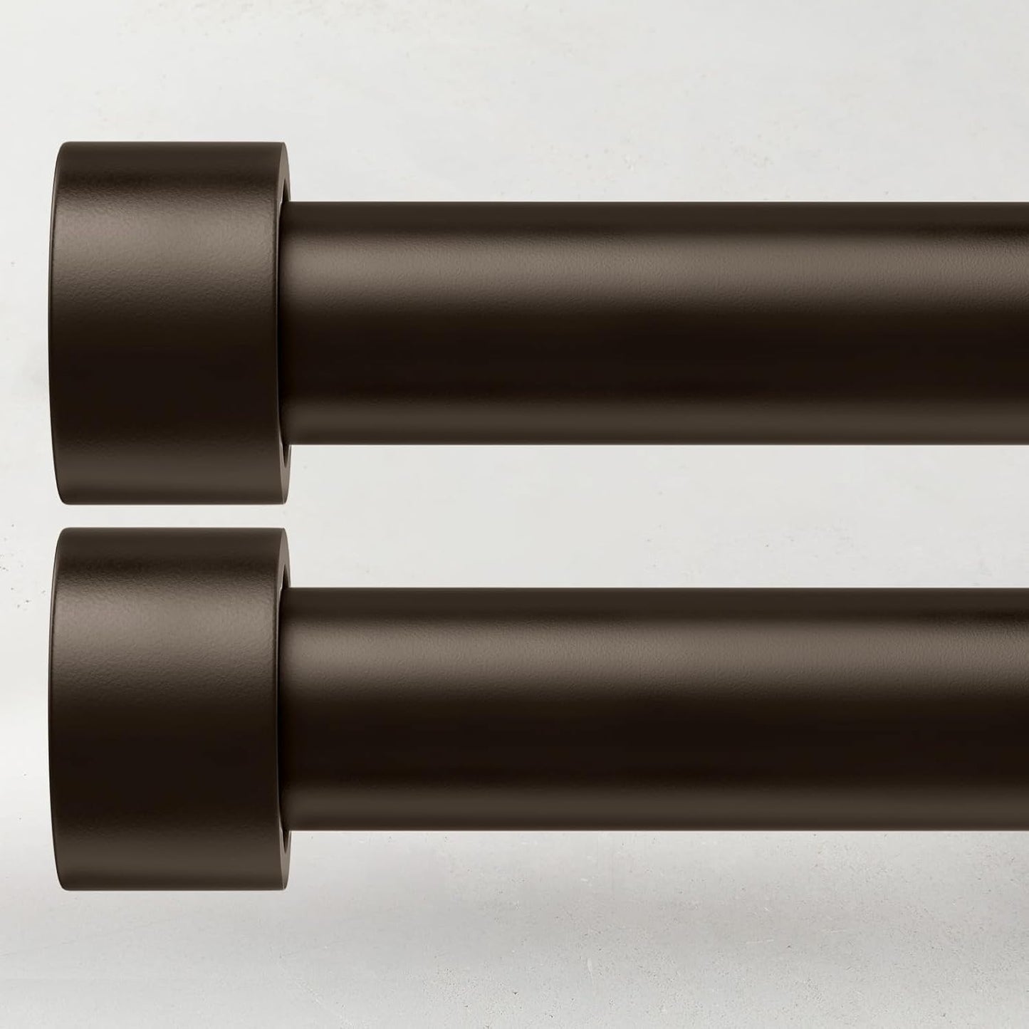 2 Pack Curtain Rods for Windows 66 to 120 Inch(5.5-10ft), 1 Inch Bronze Heavy Duty Curtain Rods Set, Adjustable Extra Long Curtain Rod for Bedroom Patio, Outdoor Drapery Rods, Size 32"- 120"