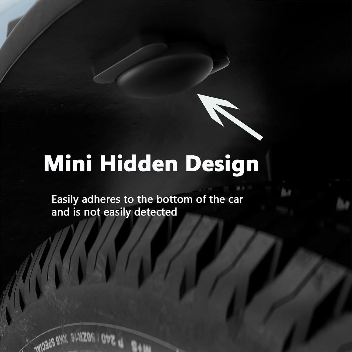 Hidden GPS Tracking Devices, 2PCS Real Time GPS Tracker for Vehicles Work with Find My (iOS Only), Car GPS Tracker with Magnetic Case, No Monthly Fee, No SIM Card Required, Black